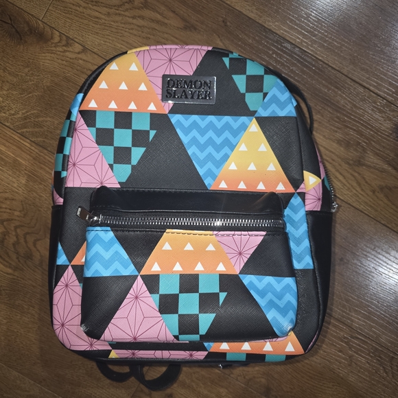Geometric Pattern Mini Backpack - Picture 1 of 4